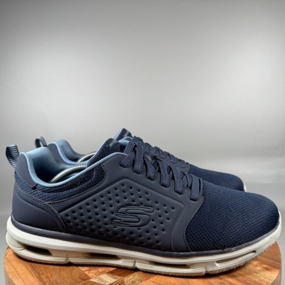 Skechers Mens Classic Fit Glide Lite Memory Foam Navy Sneakers 16945 Size 13